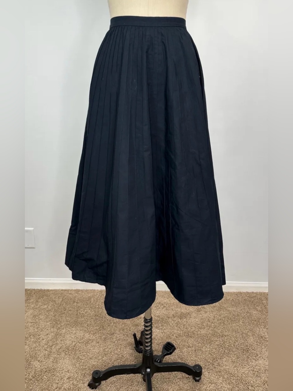 Lauren Ralph Lauren Navy A-Line Midi Skirt Size 12